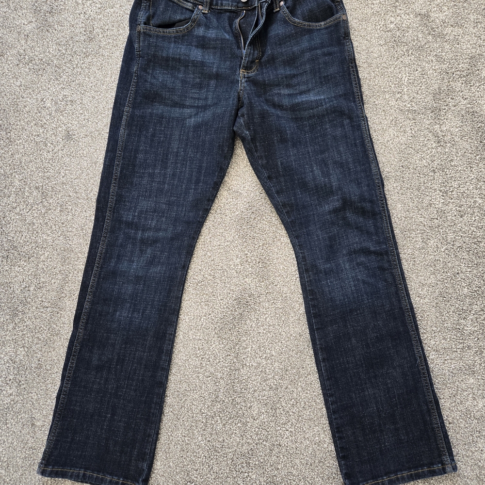 Wrangler Retro Slim Boot Cut Jeans 31x34 Dark Wash Stretch Denim